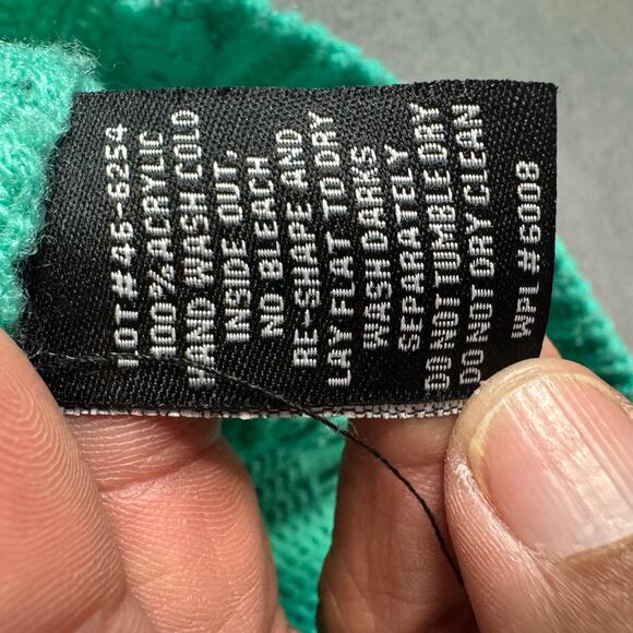 Rock & Roll Cowgirl Womens Teal Green Knitted Fringe Sweater Chunky Core Large‎ - Picture 5 of 7